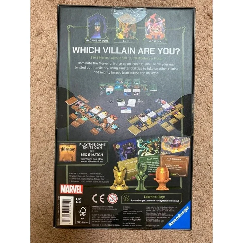 Marvel Villainous Mischief and Malice Board Game Ravensburger Loki New Sealed